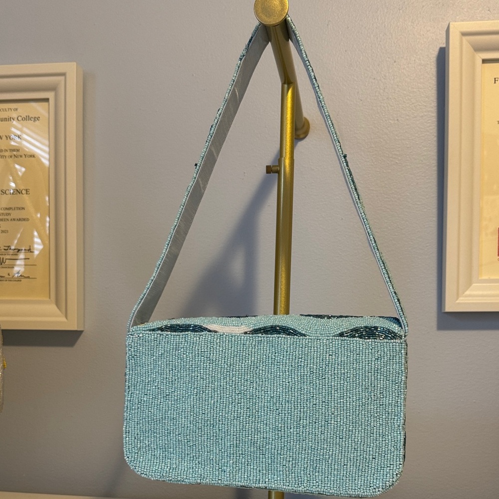 Hand Crafted Multicolor Beaded Shoulder Bag - Picture 2 of 6